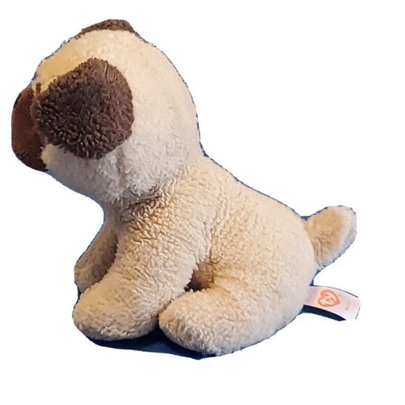 Velve Ty Rufus The Pug Stuffed Animal Puppy Dog Plush Toy Glitter Eyes 2016 - Picture 2 of 15